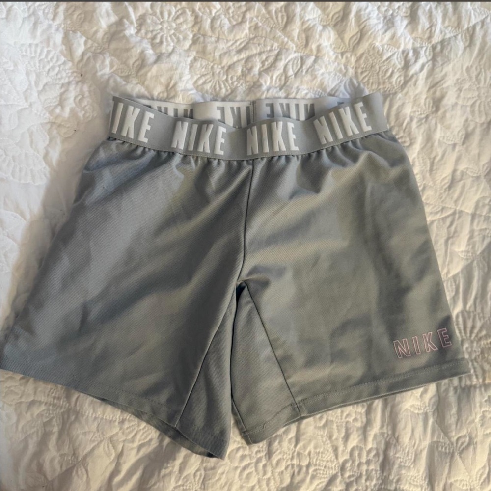 Gray Nike Shorts with Pink Logo Size Small